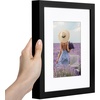 image:imageAmericanflat 10x10 Deep Picture Frame  Matted to 8x8  Black  Shatterresistant glass wall or tabletop display with included easel sawtooth hangers includedBlack