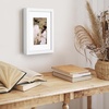 image:imageAmericanflat 10x10 Deep Picture Frame  Matted to 8x8  Black  Shatterresistant glass wall or tabletop display with included easel sawtooth hangers includedWhite