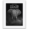 image:imageAmericanflat 10x10 Deep Picture Frame  Matted to 8x8  Black  Shatterresistant glass wall or tabletop display with included easel sawtooth hangers includedWhite
