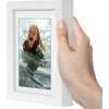 image:imageAmericanflat 10x10 Deep Picture Frame  Matted to 8x8  Black  Shatterresistant glass wall or tabletop display with included easel sawtooth hangers includedWhite