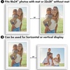image:imageAmericanflat 10x10 Deep Picture Frame  Matted to 8x8  Black  Shatterresistant glass wall or tabletop display with included easel sawtooth hangers includedWhite