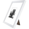 image:imageAmericanflat 10x10 Deep Picture Frame  Matted to 8x8  Black  Shatterresistant glass wall or tabletop display with included easel sawtooth hangers includedWhite
