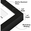 image:imageAmericanflat 10x10 Deep Picture Frame  Matted to 8x8  Black  Shatterresistant glass wall or tabletop display with included easel sawtooth hangers includedBlack