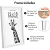 image:imageAmericanflat 10x10 Deep Picture Frame  Matted to 8x8  Black  Shatterresistant glass wall or tabletop display with included easel sawtooth hangers includedWhite
