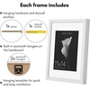 image:imageAmericanflat 10x10 Deep Picture Frame  Matted to 8x8  Black  Shatterresistant glass wall or tabletop display with included easel sawtooth hangers includedWhite
