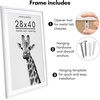 image:imageAmericanflat 10x10 Deep Picture Frame  Matted to 8x8  Black  Shatterresistant glass wall or tabletop display with included easel sawtooth hangers includedWhite