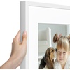 image:imageAmericanflat 10x10 Deep Picture Frame  Matted to 8x8  Black  Shatterresistant glass wall or tabletop display with included easel sawtooth hangers includedWhite