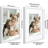 image:imageAmericanflat 10x10 Deep Picture Frame  Matted to 8x8  Black  Shatterresistant glass wall or tabletop display with included easel sawtooth hangers includedWhite