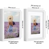 image:imageAmericanflat 10x10 Deep Picture Frame  Matted to 8x8  Black  Shatterresistant glass wall or tabletop display with included easel sawtooth hangers includedWhite