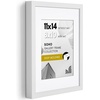 image:imageAmericanflat 10x10 Deep Picture Frame  Matted to 8x8  Black  Shatterresistant glass wall or tabletop display with included easel sawtooth hangers includedWhite
