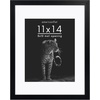 image:imageAmericanflat 10x10 Deep Picture Frame  Matted to 8x8  Black  Shatterresistant glass wall or tabletop display with included easel sawtooth hangers includedBlack