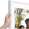 image:imageAmericanflat 10x10 Deep Picture Frame  Matted to 8x8  Black  Shatterresistant glass wall or tabletop display with included easel sawtooth hangers includedWhite