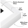 image:imageAmericanflat 10x10 Deep Picture Frame  Matted to 8x8  Black  Shatterresistant glass wall or tabletop display with included easel sawtooth hangers includedWhite