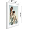 image:imageAmericanflat 10x10 Deep Picture Frame  Matted to 8x8  Black  Shatterresistant glass wall or tabletop display with included easel sawtooth hangers includedWhite