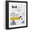 image:imageAmericanflat 10x10 Deep Picture Frame  Matted to 8x8  Black  Shatterresistant glass wall or tabletop display with included easel sawtooth hangers includedBlack