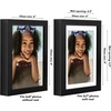 image:imageAmericanflat 10x10 Deep Picture Frame  Matted to 8x8  Black  Shatterresistant glass wall or tabletop display with included easel sawtooth hangers includedBlack