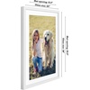 image:imageAmericanflat 10x10 Deep Picture Frame  Matted to 8x8  Black  Shatterresistant glass wall or tabletop display with included easel sawtooth hangers includedWhite