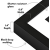 image:imageAmericanflat 10x10 Deep Picture Frame  Matted to 8x8  Black  Shatterresistant glass wall or tabletop display with included easel sawtooth hangers includedBlack
