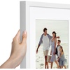 image:imageAmericanflat 10x10 Deep Picture Frame  Matted to 8x8  Black  Shatterresistant glass wall or tabletop display with included easel sawtooth hangers includedWhite