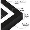 image:imageAmericanflat 10x10 Deep Picture Frame  Matted to 8x8  Black  Shatterresistant glass wall or tabletop display with included easel sawtooth hangers includedBlack
