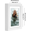 image:imageAmericanflat 10x10 Deep Picture Frame  Matted to 8x8  Black  Shatterresistant glass wall or tabletop display with included easel sawtooth hangers includedWhite