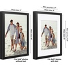 image:imageAmericanflat 11x14 Deep Picture Frame  Matted to 8x10  Black  Shatterresistant glass hangs vertical or horizontal sawtooth hangers included fits photos posters and art