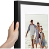 image:imageAmericanflat 11x14 Deep Picture Frame  Matted to 8x10  Black  Shatterresistant glass hangs vertical or horizontal sawtooth hangers included fits photos posters and art