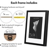 image:imageAmericanflat 11x14 Deep Picture Frame  Matted to 8x10  Black  Shatterresistant glass hangs vertical or horizontal sawtooth hangers included fits photos posters and art