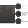 image:imageAmericanflat 11x14 Picture Frame  Matted to 8x10  Black  Decorative inner mat accent Shatterresistant glass hangs vertical or horizontal sawtooth hangers included