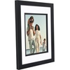 image:imageAmericanflat 11x14 Picture Frame  Matted to 8x10  Black  Decorative inner mat accent Shatterresistant glass hangs vertical or horizontal sawtooth hangers included