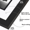 image:imageAmericanflat 11x14 Picture Frame  Matted to 8x10  Black  Decorative inner mat accent Shatterresistant glass hangs vertical or horizontal sawtooth hangers included