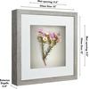 image:imageAmericanflat 11x14 Shadow Box Frame  Matted to 9x12  Driftwood  Shatterresistant glass 15 inch interior depth hangs vertical or horizontal displays keepsakes medals and memorabiliaDriftwood