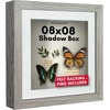 image:imageAmericanflat 11x14 Shadow Box Frame  Matted to 9x12  Driftwood  Shatterresistant glass 15 inch interior depth hangs vertical or horizontal displays keepsakes medals and memorabiliaDriftwood