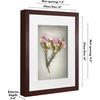 image:imageAmericanflat 11x14 Shadow Box Frame  Matted to 9x12  Driftwood  Shatterresistant glass 15 inch interior depth hangs vertical or horizontal displays keepsakes medals and memorabiliaMahogany
