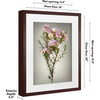 image:imageAmericanflat 11x14 Shadow Box Frame  Matted to 9x12  Driftwood  Shatterresistant glass 15 inch interior depth hangs vertical or horizontal displays keepsakes medals and memorabiliaMahogany