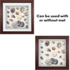 image:imageAmericanflat 11x14 Shadow Box Frame  Matted to 9x12  Driftwood  Shatterresistant glass 15 inch interior depth hangs vertical or horizontal displays keepsakes medals and memorabiliaMahogany