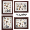 image:imageAmericanflat 11x14 Shadow Box Frame  Matted to 9x12  Driftwood  Shatterresistant glass 15 inch interior depth hangs vertical or horizontal displays keepsakes medals and memorabiliaMahogany