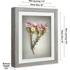 image:imageAmericanflat 11x14 Shadow Box Frame  Matted to 9x12  Driftwood  Shatterresistant glass 15 inch interior depth hangs vertical or horizontal displays keepsakes medals and memorabiliaDriftwood
