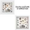 image:imageAmericanflat 11x14 Shadow Box Frame  Matted to 9x12  Driftwood  Shatterresistant glass 15 inch interior depth hangs vertical or horizontal displays keepsakes medals and memorabiliaWhite