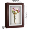 image:imageAmericanflat 11x14 Shadow Box Frame  Matted to 9x12  Driftwood  Shatterresistant glass 15 inch interior depth hangs vertical or horizontal displays keepsakes medals and memorabiliaMahogany