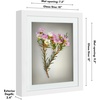 image:imageAmericanflat 11x14 Shadow Box Frame  Matted to 9x12  Driftwood  Shatterresistant glass 15 inch interior depth hangs vertical or horizontal displays keepsakes medals and memorabiliaWhite