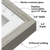 image:imageAmericanflat 11x14 Shadow Box Frame  Matted to 9x12  Driftwood  Shatterresistant glass 15 inch interior depth hangs vertical or horizontal displays keepsakes medals and memorabiliaDriftwood