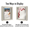 image:imageAmericanflat 11x14 Shadow Box Frame  Matted to 9x12  Driftwood  Shatterresistant glass 15 inch interior depth hangs vertical or horizontal displays keepsakes medals and memorabiliaLight Wood