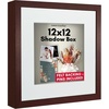 image:imageAmericanflat 11x14 Shadow Box Frame  Matted to 9x12  Driftwood  Shatterresistant glass 15 inch interior depth hangs vertical or horizontal displays keepsakes medals and memorabiliaMahogany