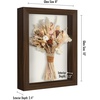 image:imageAmericanflat 11x14 Shadow Box Frame  Matted to 9x12  Driftwood  Shatterresistant glass 15 inch interior depth hangs vertical or horizontal displays keepsakes medals and memorabiliaWalnut