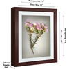 image:imageAmericanflat 11x14 Shadow Box Frame  Matted to 9x12  Driftwood  Shatterresistant glass 15 inch interior depth hangs vertical or horizontal displays keepsakes medals and memorabiliaMahogany