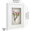 image:imageAmericanflat 11x14 Shadow Box Frame  Matted to 9x12  Driftwood  Shatterresistant glass 15 inch interior depth hangs vertical or horizontal displays keepsakes medals and memorabiliaWhite