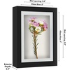 image:imageAmericanflat 11x14 Shadow Box Frame  Matted to 9x12  Driftwood  Shatterresistant glass 15 inch interior depth hangs vertical or horizontal displays keepsakes medals and memorabiliaBlack
