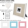 image:imageAmericanflat 12x16 Shadow Box Frame  Matted to 3x4  White  Baby shower guest book with heart tokens shatterresistant glass deep display case sawtooth hangers includedWhite