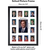 image:imageAmericanflat 135x18 School Picture Frame PreK to 12  Fits Twelve 25x35 Photos and One 5x7 Photo or Use as One 135x18 Frame  Signature Collection  K12 Picture Frames for Wall Display  BlackBlack